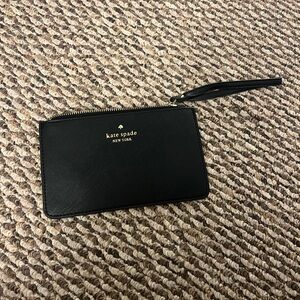 Kate Spade Black Leather Wristlet
